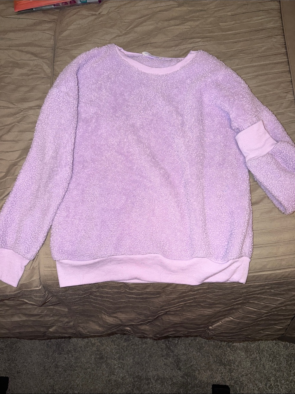 The Impeccable Pig Lavender Sherpa Crewneck Sweater